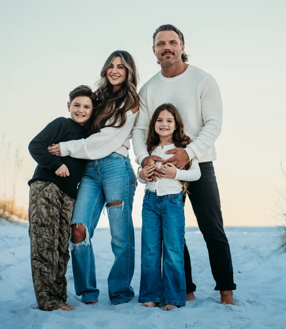 Adam Tyler Free with his family
