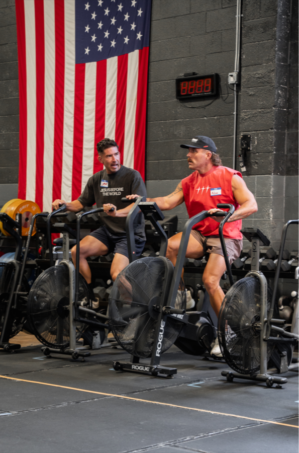 Coaches using exercise bikes